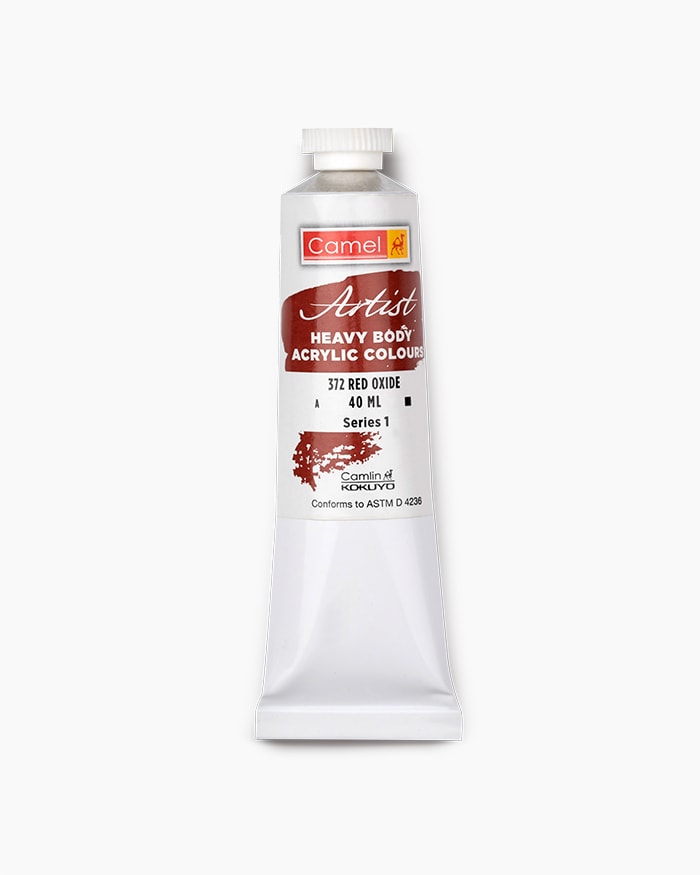 Artist Heavy Body Acrylic Colours Individual tube of Red Oxide in 40 ml
