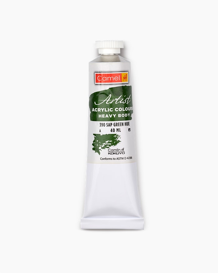 Artist Heavy Body Acrylic Colours Individual tube of Sap Green Hue in 40 ml