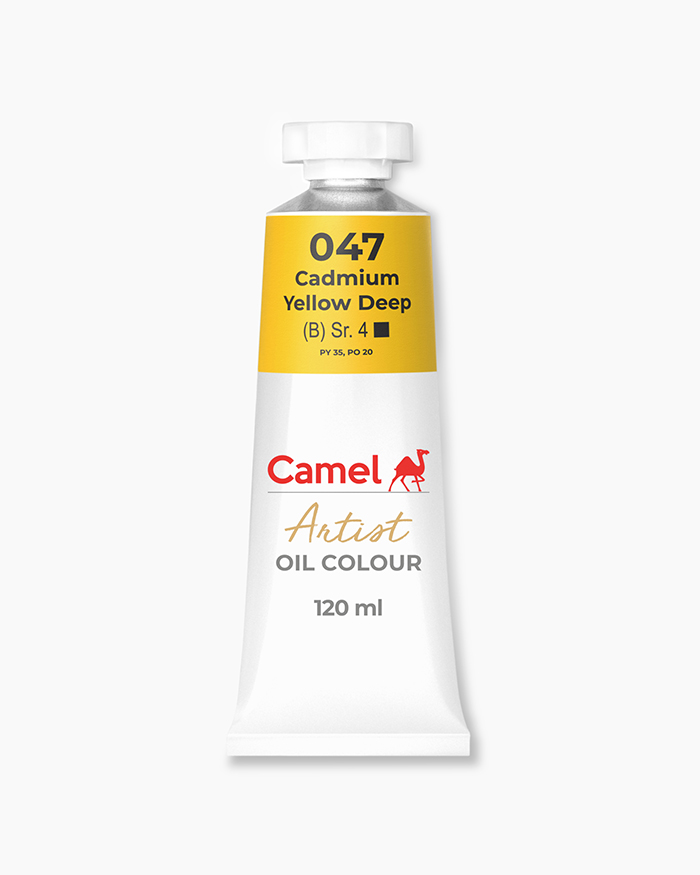Artist Oil Colours Individual tube of Cadmium Yellow Deep in 120 ml
