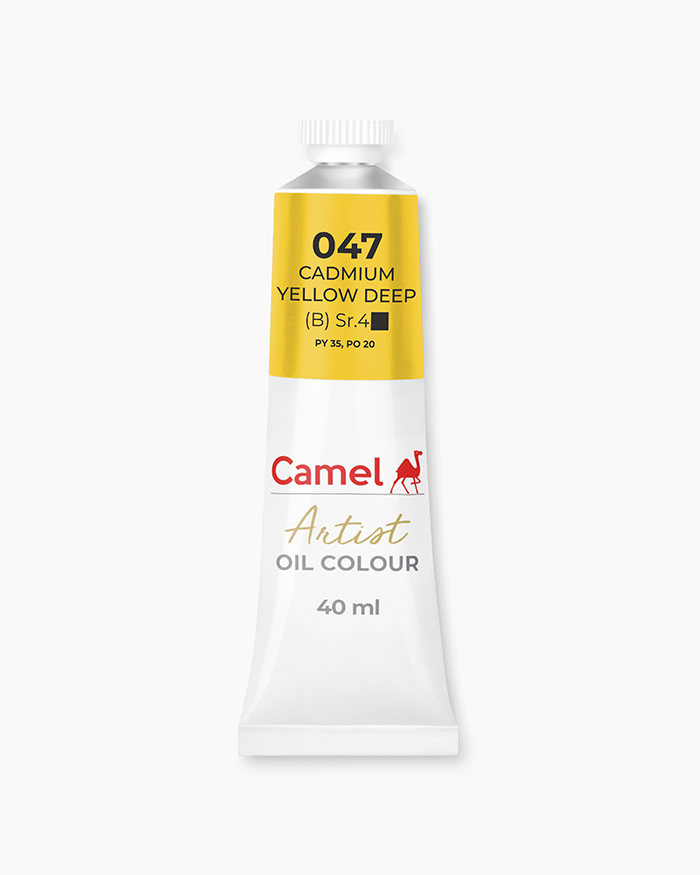 Artist Oil Colours Individual tube of Cadmium Yellow Deep in 40 ml