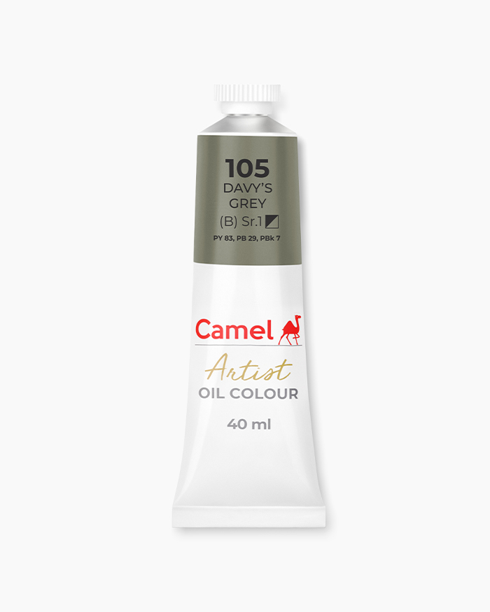 Artist Oil Colours Individual tube of Davy's Grey in 40 ml