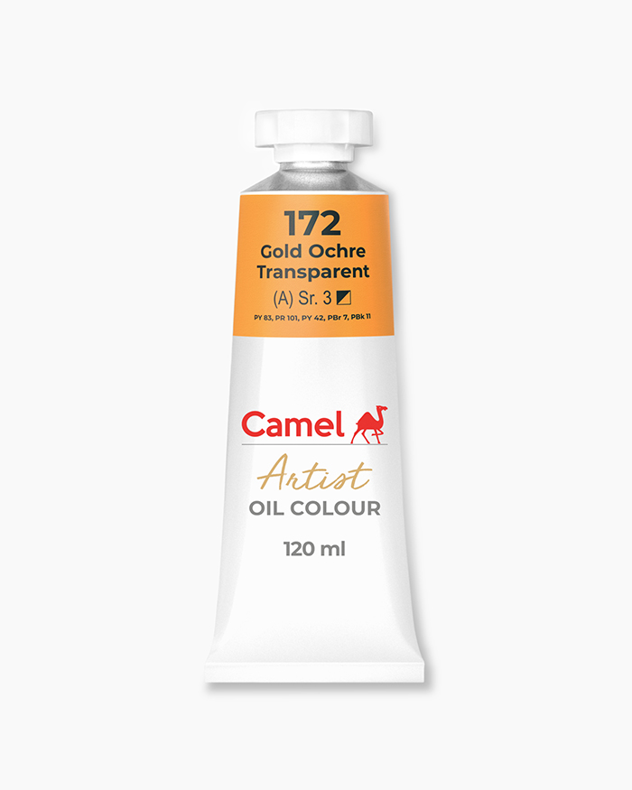 Artist Oil Colours Individual tube of Gold Ochre Transparent in 120 ml