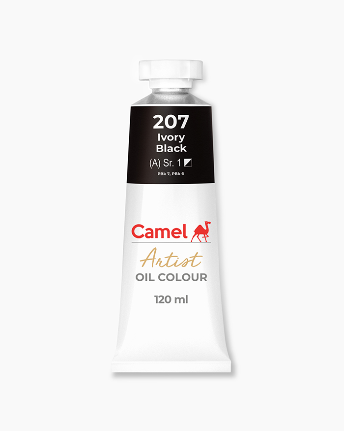 Buy Camel Artist Oil Colours Individual tube of Ivory Black in 120 ml ...