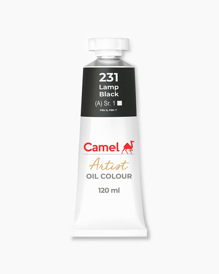 Artist Oil Colours Individual tube of Lamp Black in 120 ml