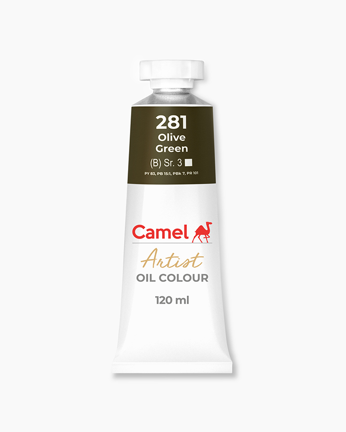 Artist Oil Colours Individual tube of Olive Green in 120 ml