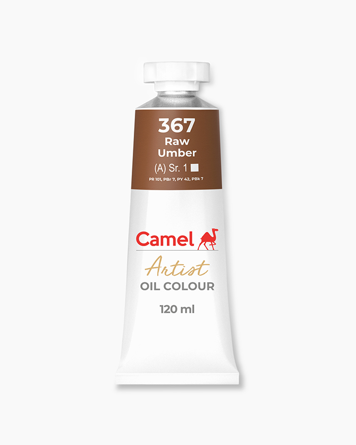 Artist Oil Colours Individual tube of Raw Umber in 120 ml