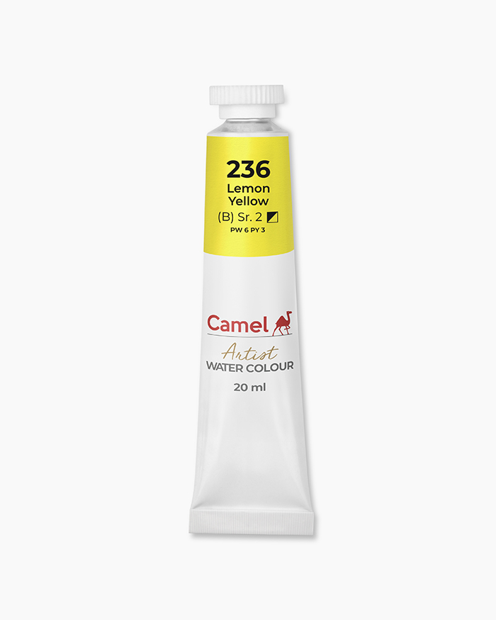 Artist Water Colours Individual tube of Lemon Yellow in 20 ml
