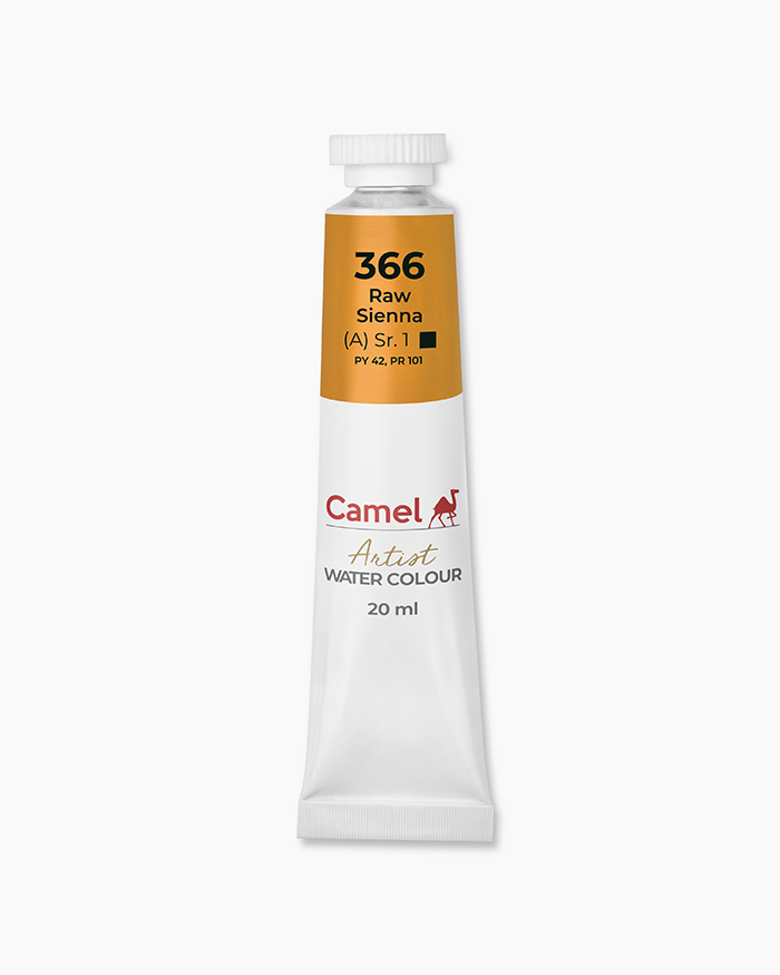 Artist Water Colours Individual tube of Raw Sienna in 20 ml