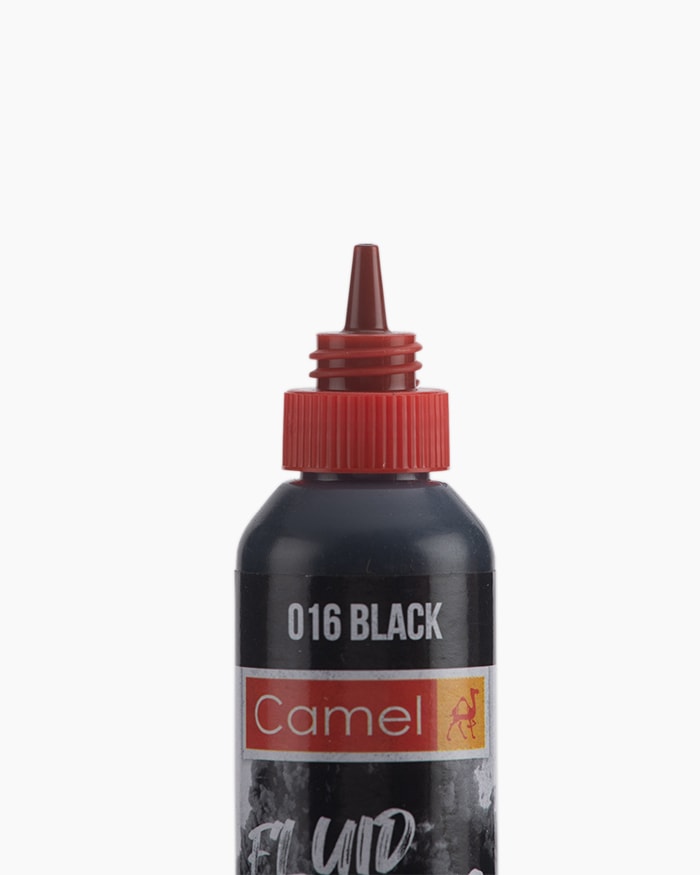 Fluid Acrylic Colours Individual bottle of Black in 50 ml