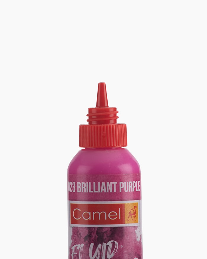 Fluid Acrylic Colours Individual bottle of Brilliant Purple in 50 ml