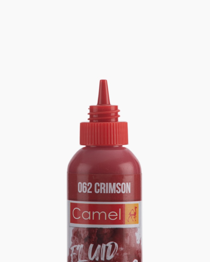 Fluid Acrylic Colours Individual bottle of Crimson in 50 ml
