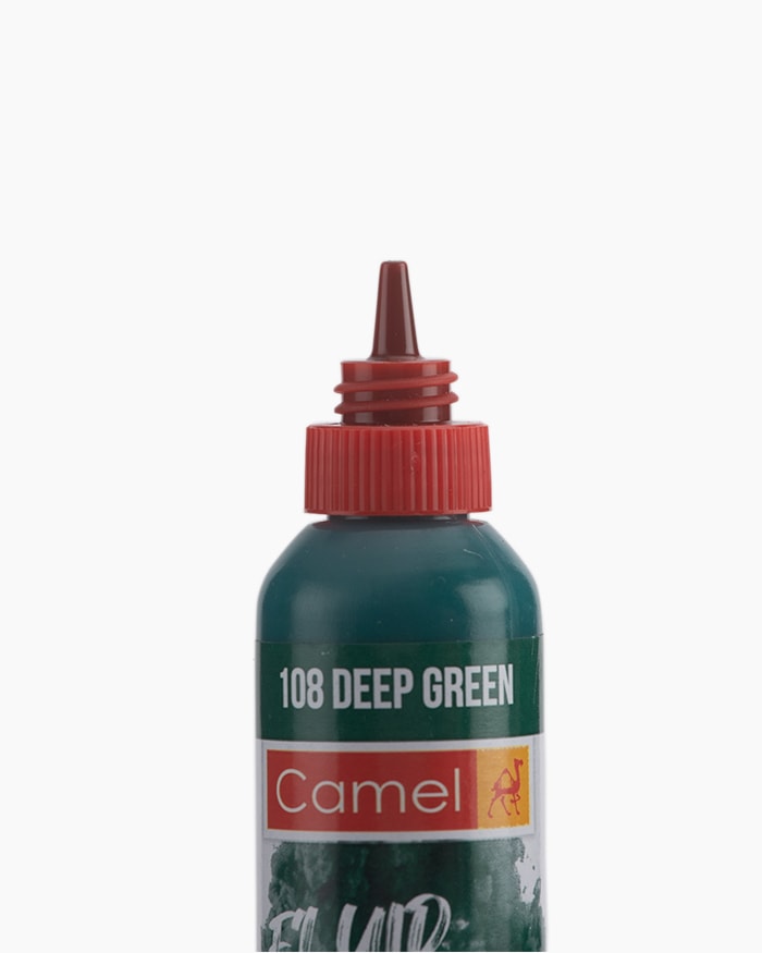 Fluid Acrylic Colours Individual bottle of Deep Green in 50 ml