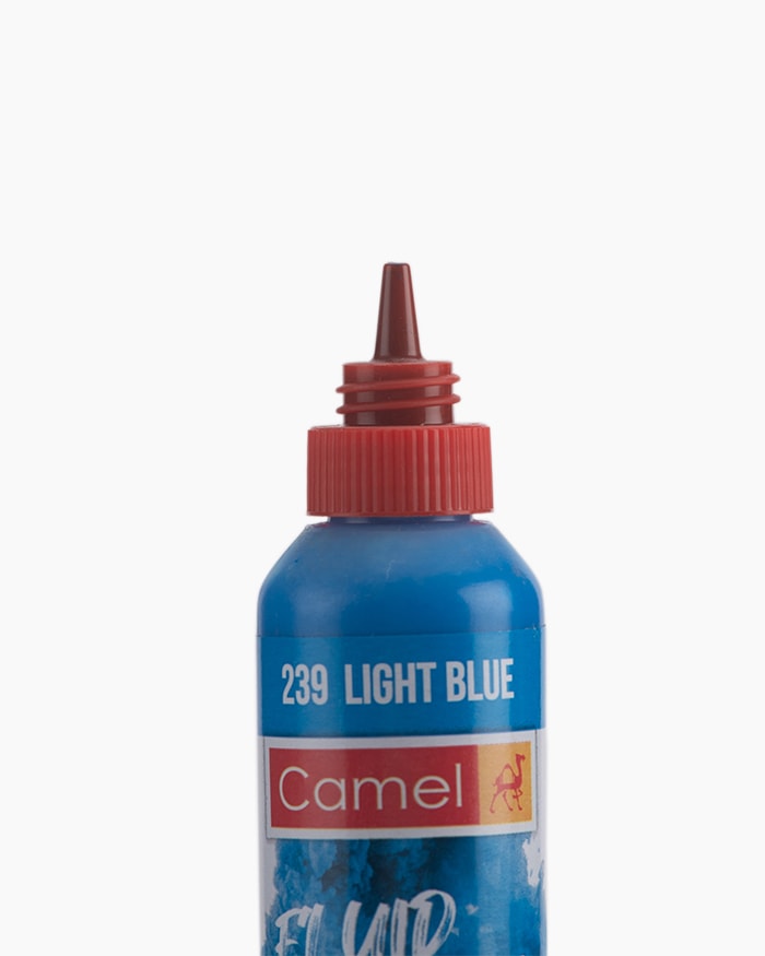 Fluid Acrylic Colours Individual bottle of Light Blue in 50 ml