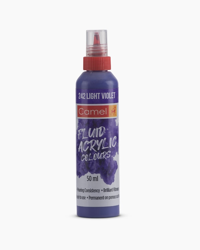 Fluid Acrylic Colours Individual bottle of Light Violet in 50 ml