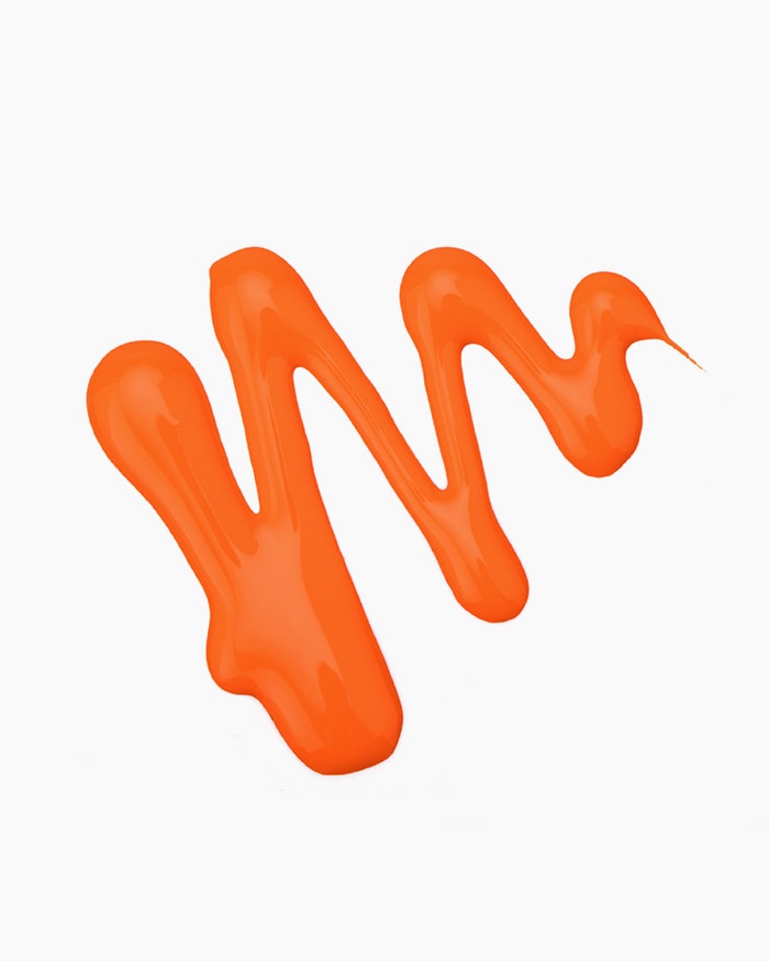Fluid Acrylic Colours Individual bottle of Orange in 50 ml