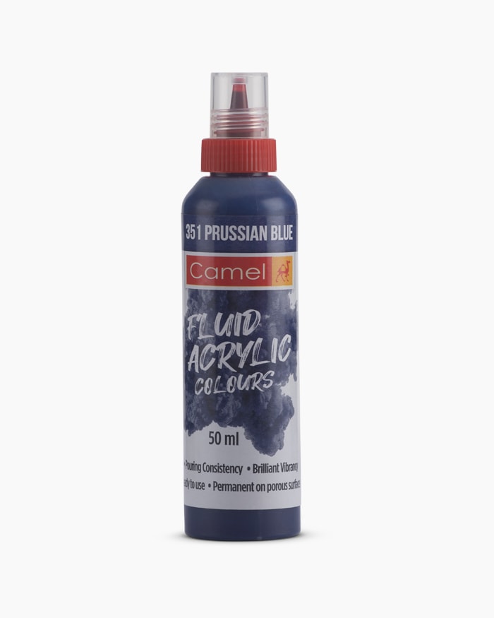 Fluid Acrylic Colours Individual bottle of Prussian Blue in 50 ml