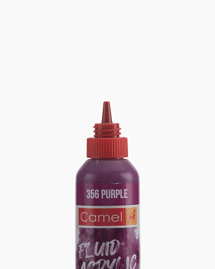 Fluid Acrylic Colours Individual bottle of Purple in 50 ml