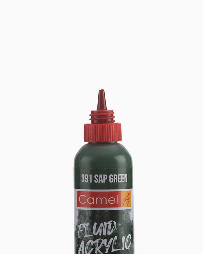 Fluid Acrylic Colours Individual bottle of Sap Green in 50 ml