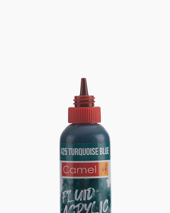 Fluid Acrylic Colours Individual bottle of Turquoise Blue in 50 ml