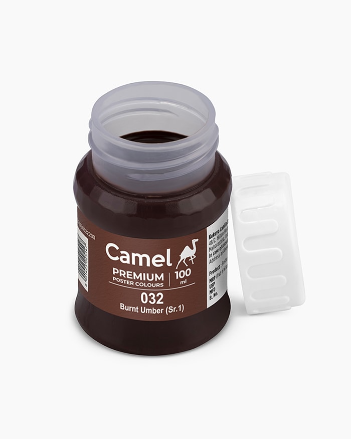 Premium Poster Colours Individual bottle of Burnt Umber in 100 ml