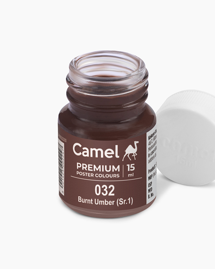 Premium Poster Colours Individual bottle of Burnt Umber in 15 ml