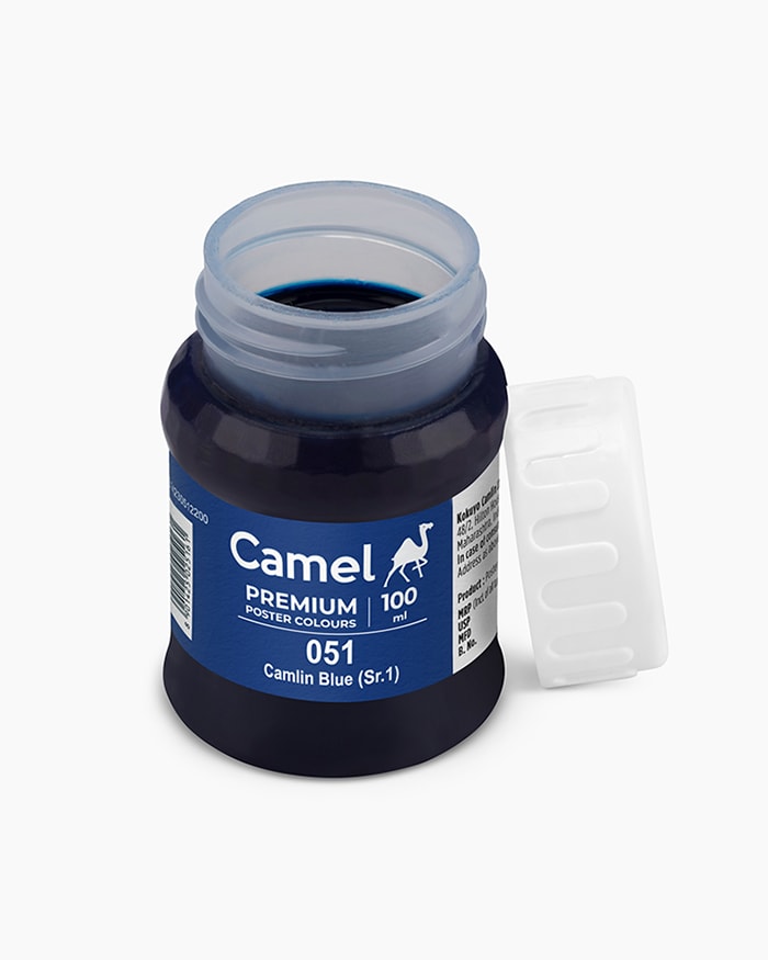 Premium Poster Colours Individual bottle of Camlin Blue in 100 ml