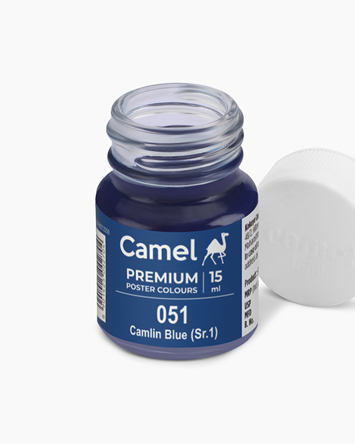 Premium Poster Colours Individual bottle of Camlin Blue in 15 ml