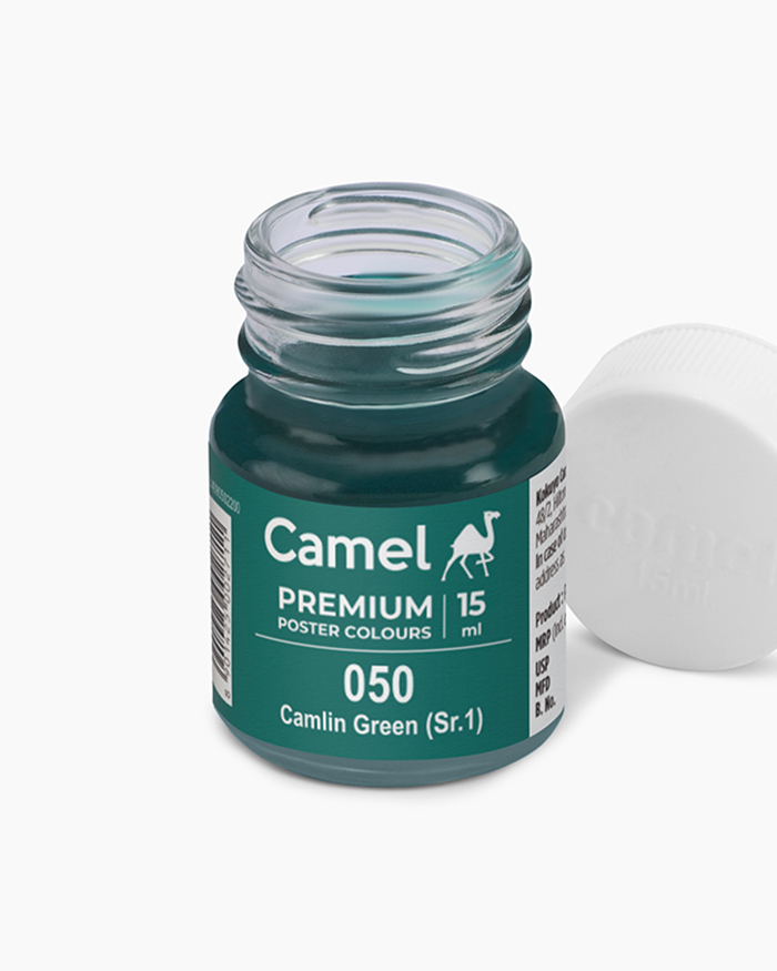 Premium Poster Colours Individual bottle of Camlin Green in 15 ml