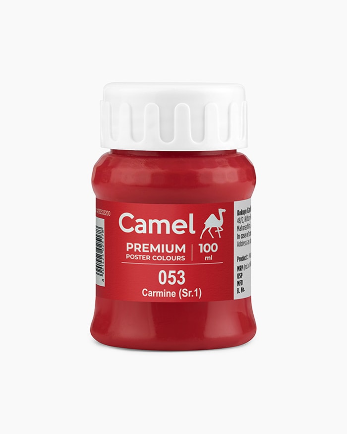 Premium Poster Colours Individual bottle of Carmine in 100 ml