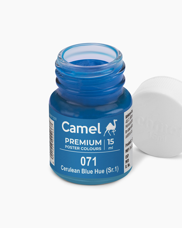 Premium Poster Colours Individual bottle of Cerulean Blue Hue in 15 ml