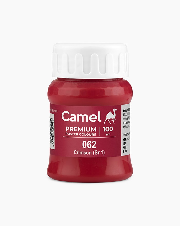 Premium Poster Colours Individual bottle of Crimson in 100 ml