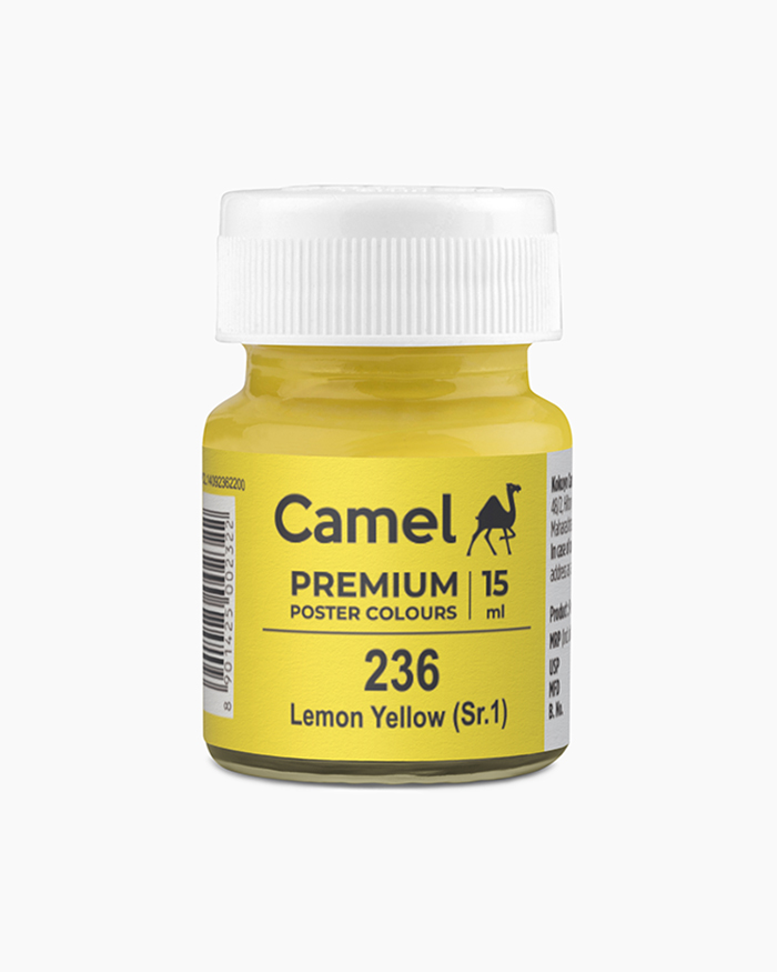 Premium Poster Colours Individual bottle of Lemon Yellow in 15 ml