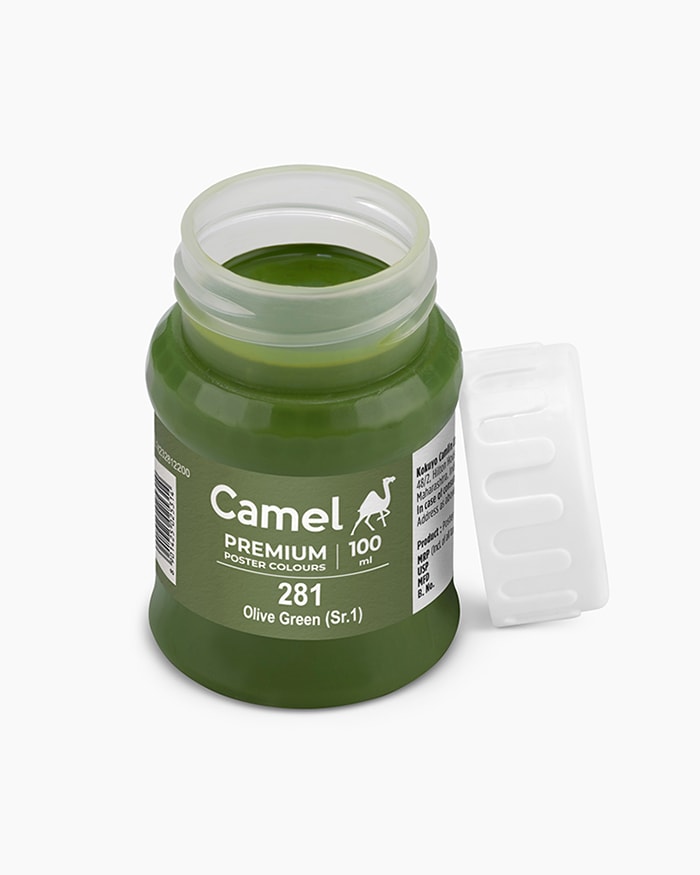 Premium Poster Colours Individual bottle of Olive Green in 100 ml