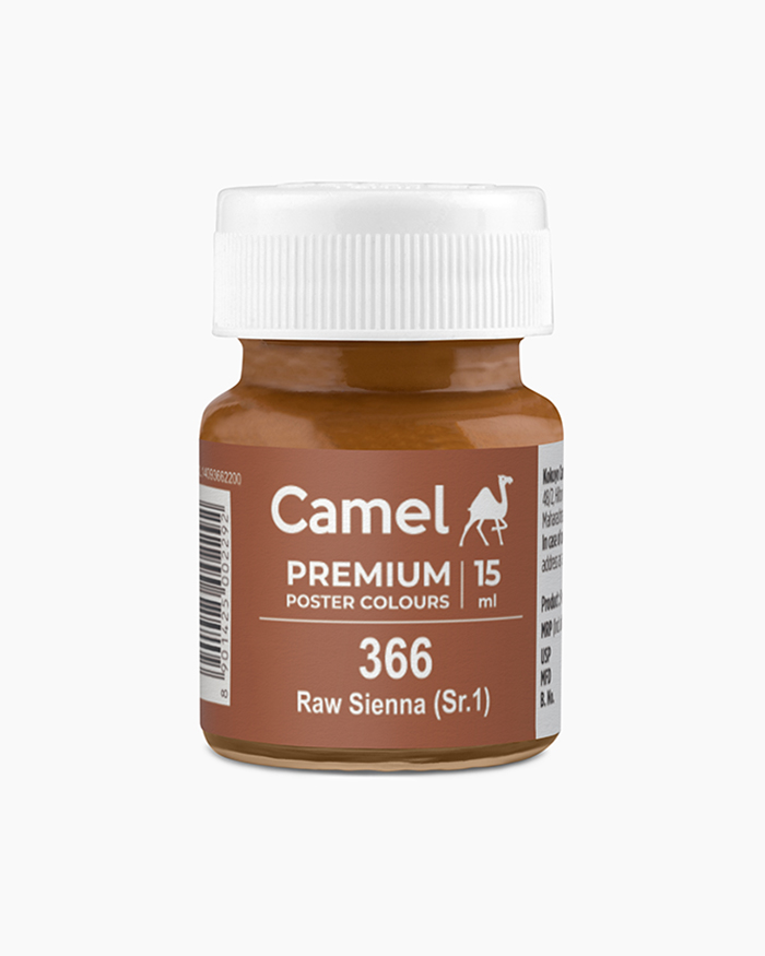 Premium Poster Colours Individual bottle of Raw Sienna in 15 ml