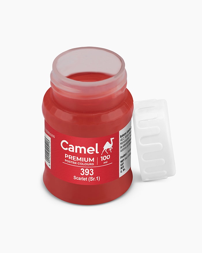 Premium Poster Colours Individual bottle of Scarlet in 100 ml