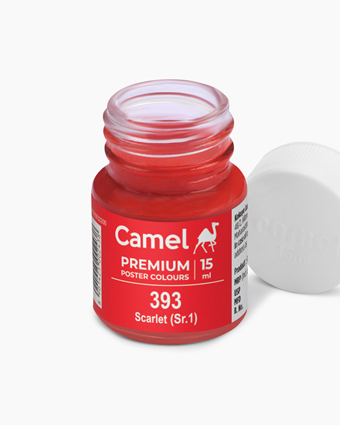 Premium Poster Colours Individual bottle of Scarlet in 15 ml
