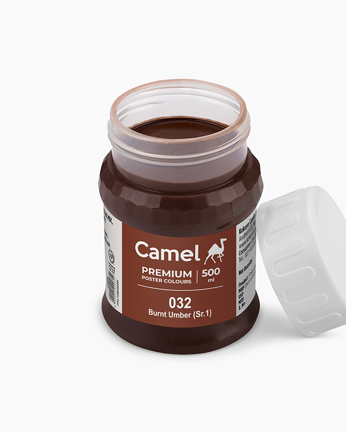 Premium Poster Colours Individual jar of Burnt Umber in 500 ml