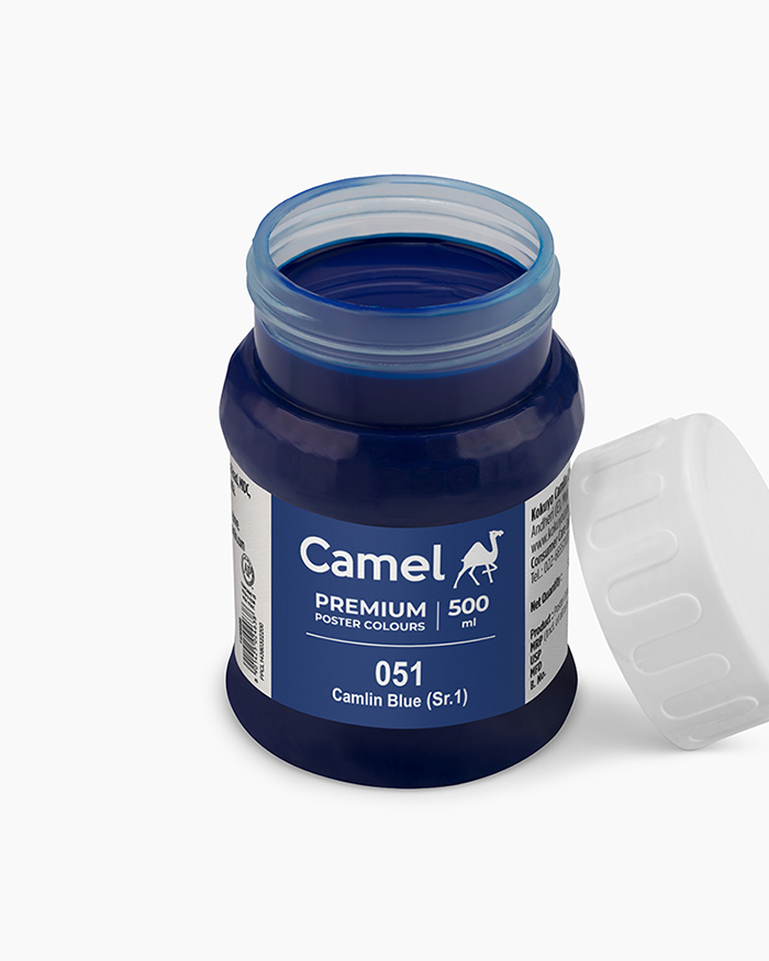 Premium Poster Colours Individual jar of Camlin Blue in 500 ml