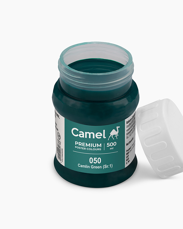 Premium Poster Colours Individual jar of Camlin Green in 500 ml