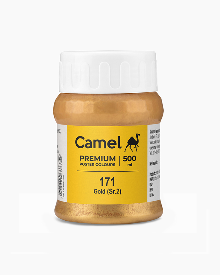 Premium Poster Colours Individual jar of Gold in 500 ml