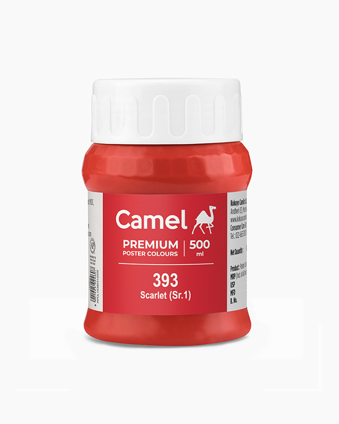 Premium Poster Colours Individual jar of Scarlet in 500 ml
