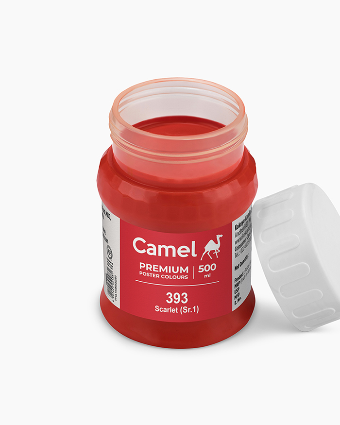 Premium Poster Colours Individual jar of Scarlet in 500 ml