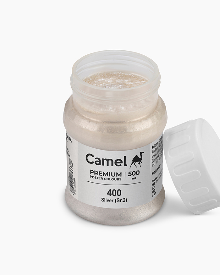 Premium Poster Colours Individual jar of Silver in 500 ml