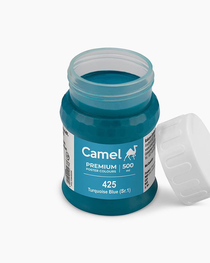Premium Poster Colours Individual jar of Turquoise Blue in 500 ml