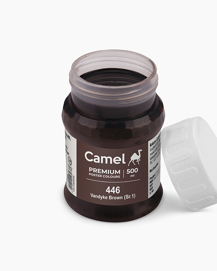 Premium Poster Colours Individual jar of Vandyke Brown in 500 ml