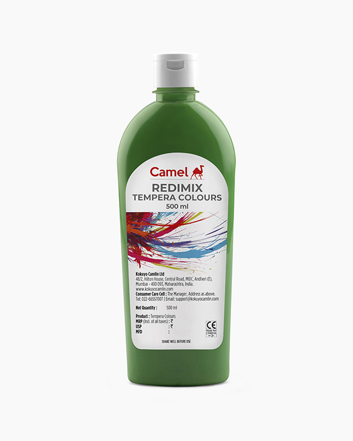 Redimix Tempera Colours Individual bottle of Light Green in 500 ml
