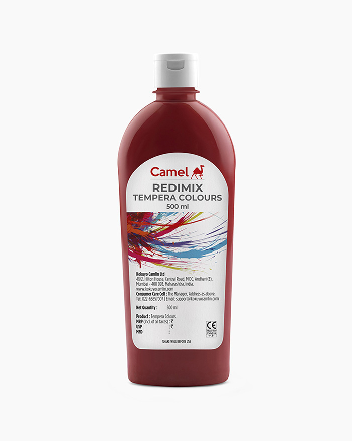 Redimix Tempera Colours Individual bottle of Red in 500 ml