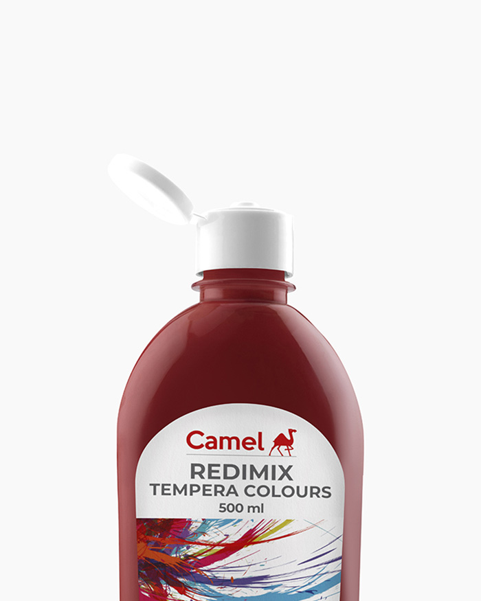 Redimix Tempera Colours Individual bottle of Red in 500 ml