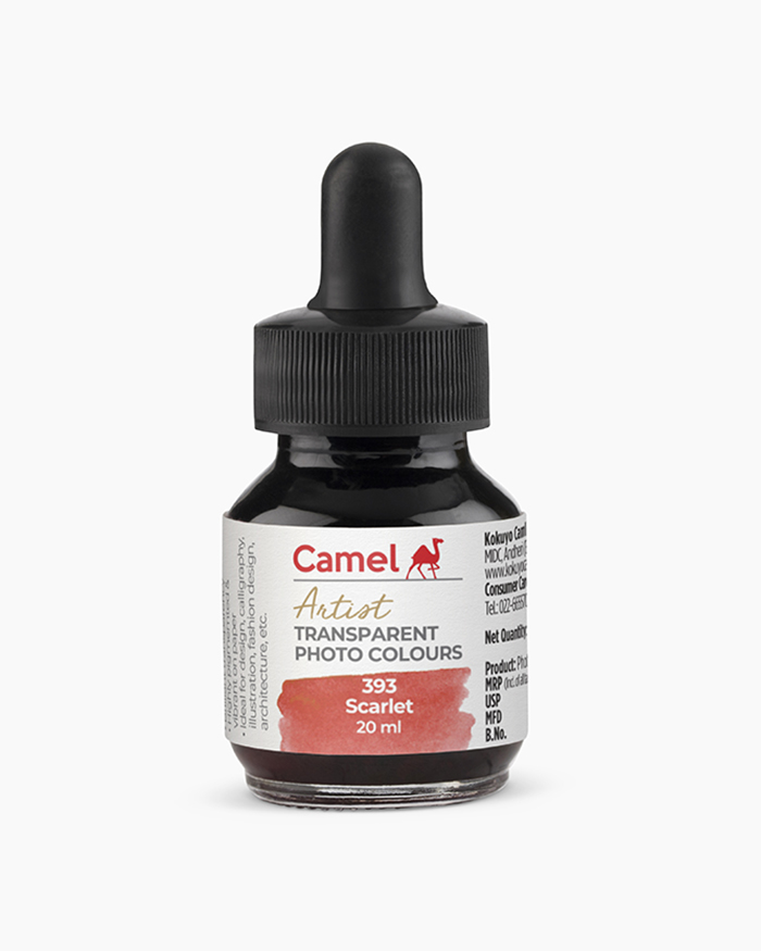 Transparent Photo Colours Individual bottle of Scarlet in 20 ml