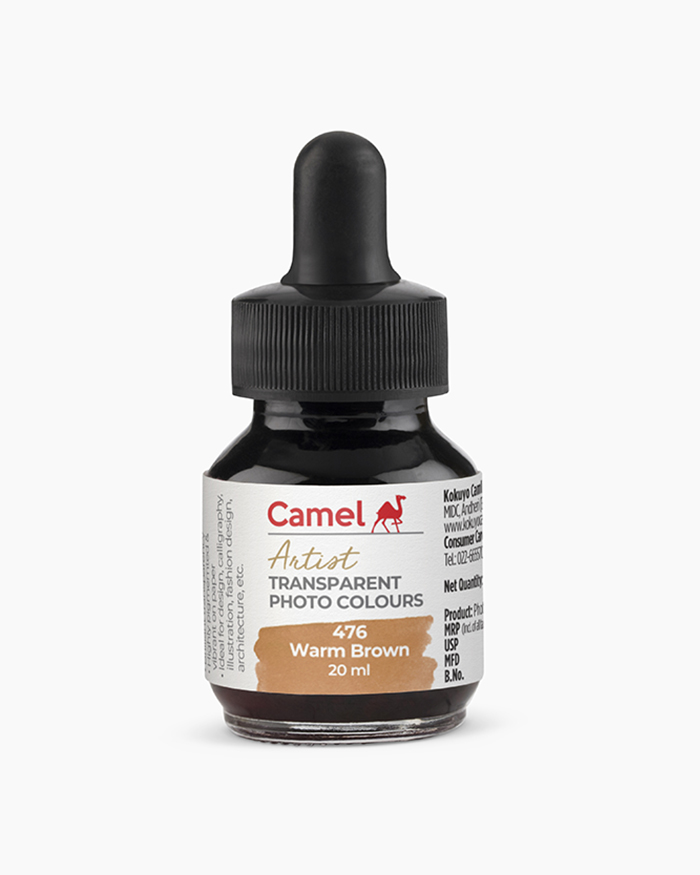 Transparent Photo Colours Individual bottle of Warm Brown in 20 ml